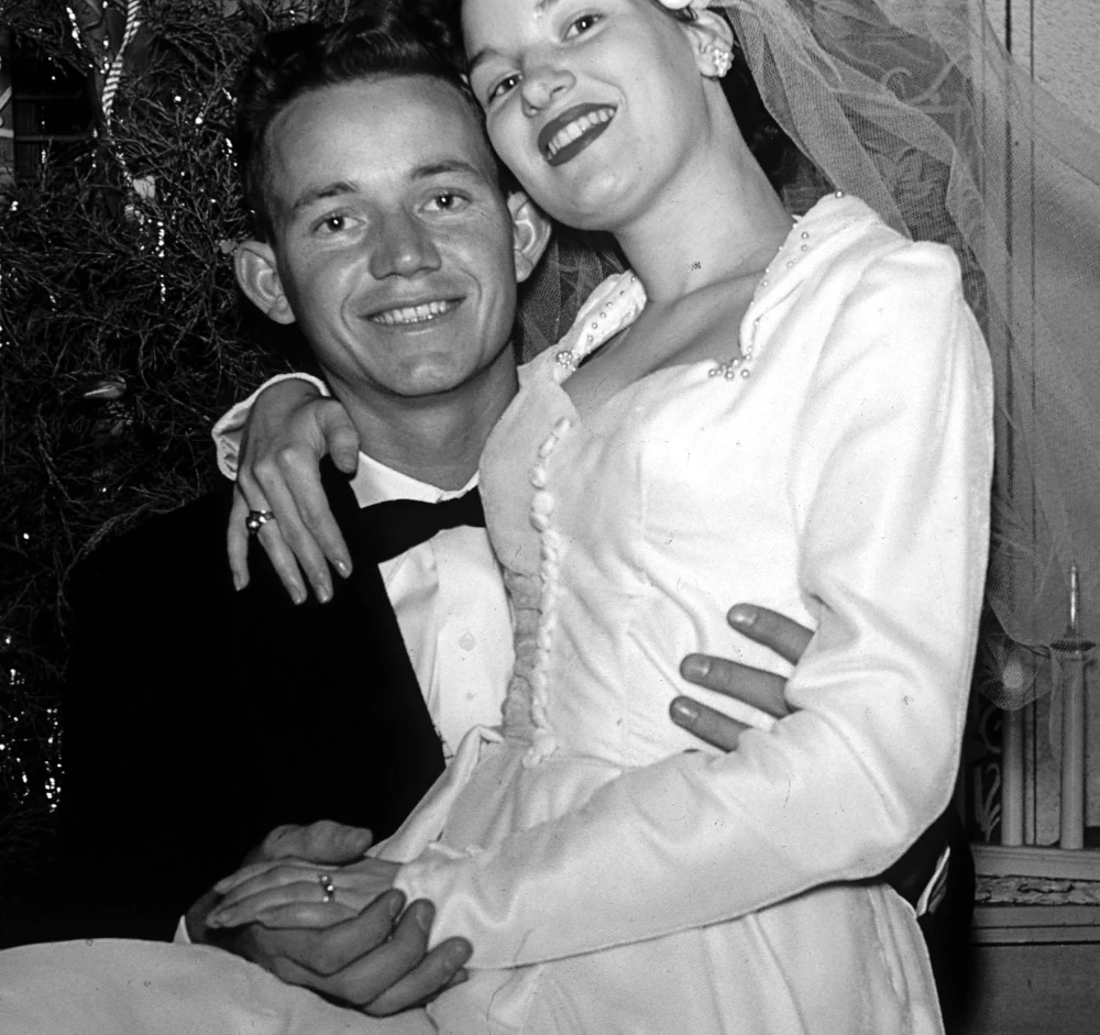 Jack and Betty Lail on their wedding day